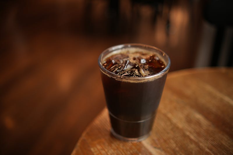 Iced Cold Brew Coffee with vanilla cream